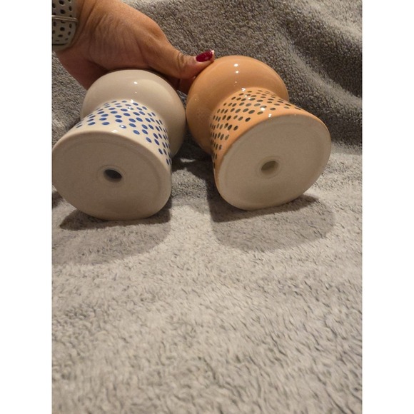 Set Opalhouse Stoneware Face Planter Vase Abstract Art Whimsical Anthropomorphic - Picture 6 of 6